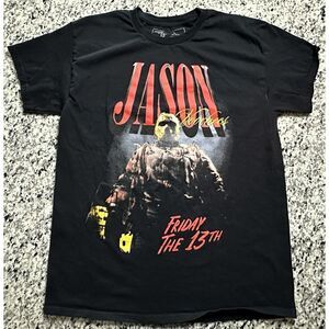 Friday the 13th " Jason Voorhees " Short Sleeve Tee‎ Shirt Black Men's Large